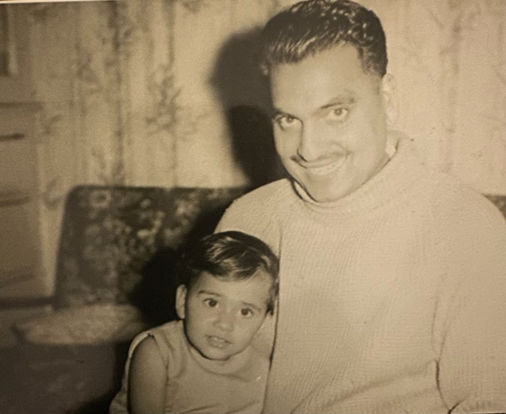 Jagdeep as a child with her dad